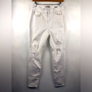 Judy‎ Blue White Skinny Fit Distressed Jeans Pants 11/30